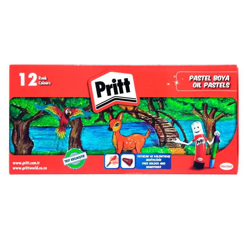 Henkel Pritt Karton Kutu Pastel Boya 12 Renk