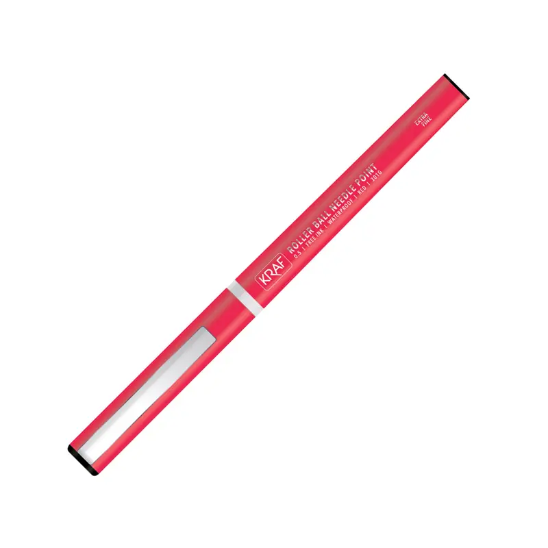 Kraf 301G İğne Uçlu Roller Kalem 0.5mm Kırmızı 12 Li Kutu