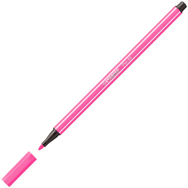Stabilo Point 68/056 Kalın Uçlu Keçeli Kalem 1.0mm Floresan Pembe 10 Lu Kutu