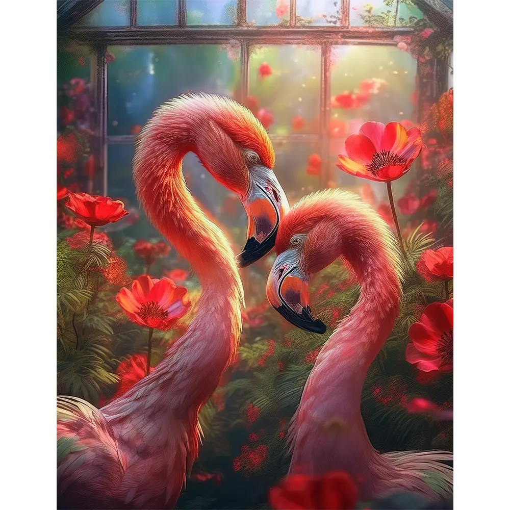 Flamingo Rölyef Poster Baskı Kağıt Boyutu: 33x48cm Baskı Boyutu: 31.9x41cm 8 Adet