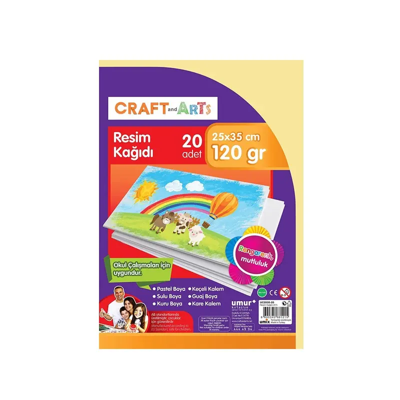 Umur Craft And Arts Resim Kağıdı 120 Gr. 25x35cm 20 Li Paket