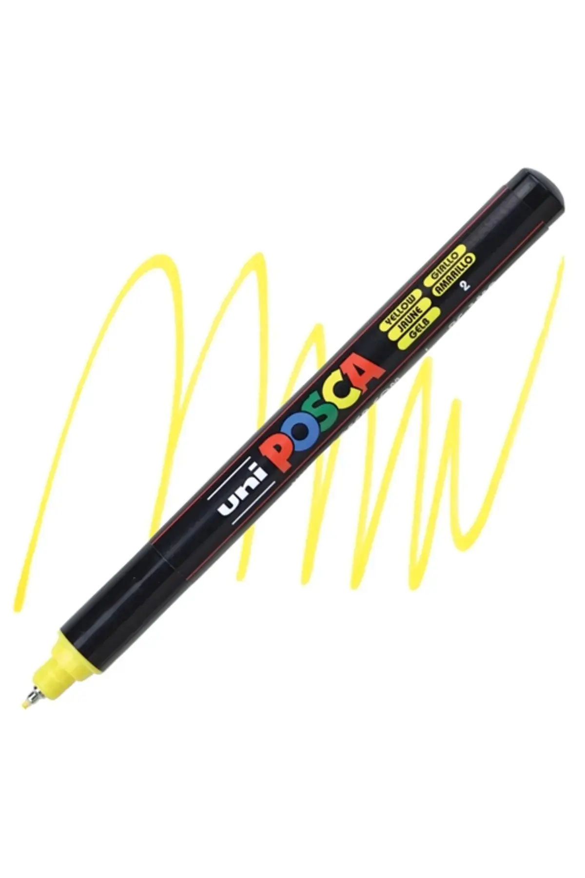 Uni-Ball Posca PC-1MR 0.7mm Su Bazlı Poster Markörü Sarı 6 Lı Kutu