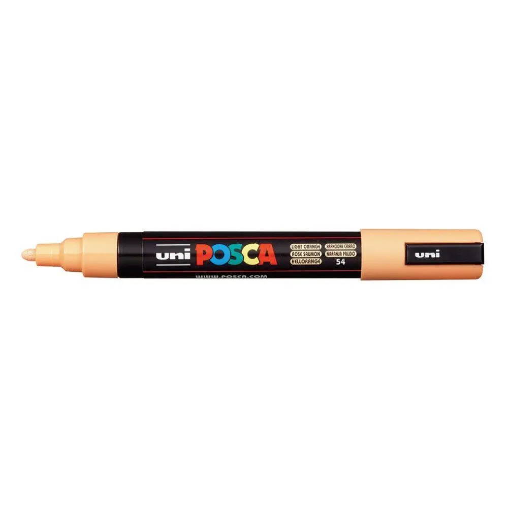 Uni-Ball Posca PC-5M 1.8 - 2.5mm Su Bazlı Poster Markörü Açık Turuncu 6 Lı Kutu