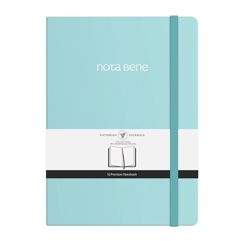 Victoria's Journals Nota Bene Premium Sert Kapak Defter 14.8x21cm 100gr. 192 Sayfa Çizgili Turkuaz