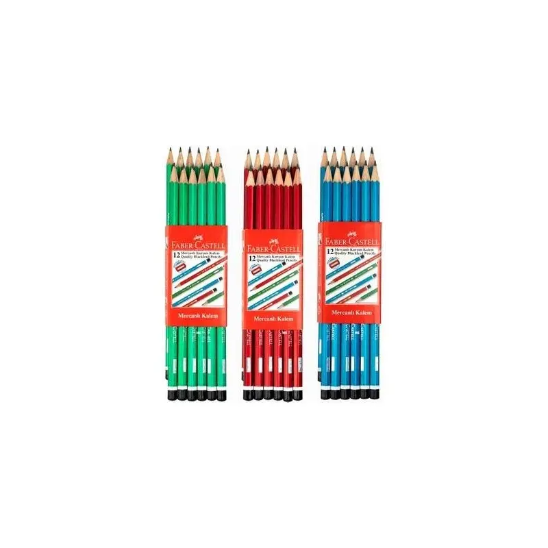 Faber-Castell Köşeli Mercanlı Kurşun Kalem x 144 Lü Paket
