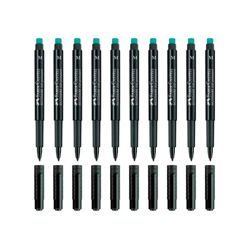 Faber-Castell 1525 Permanent Kalem (M) Siyah x 10 Lu Kutu