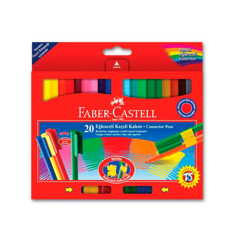 Faber-Castell Eğlenceli Keçeli Kalem 20 Renk