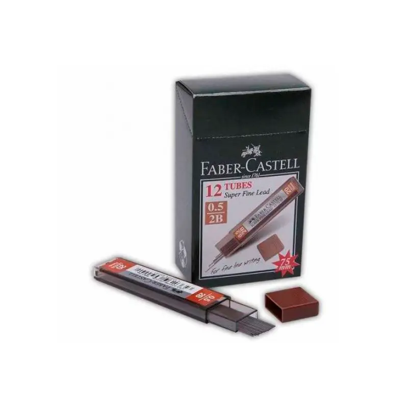Faber-Castell Super Fine Kurşun Kalem Ucu (Min) 0.5mm 75mm 24 Lü Tüp x 12 Li Kutu