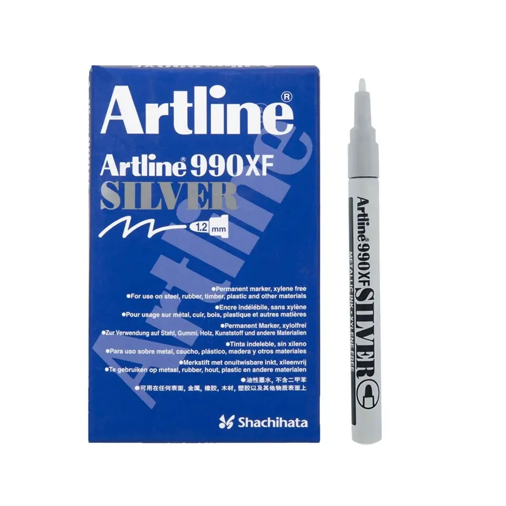 Artline EK-990XF Silver Metalik Markör Yuvarlak Uç 1.2 mm Gümüş 12 Li Kutu
