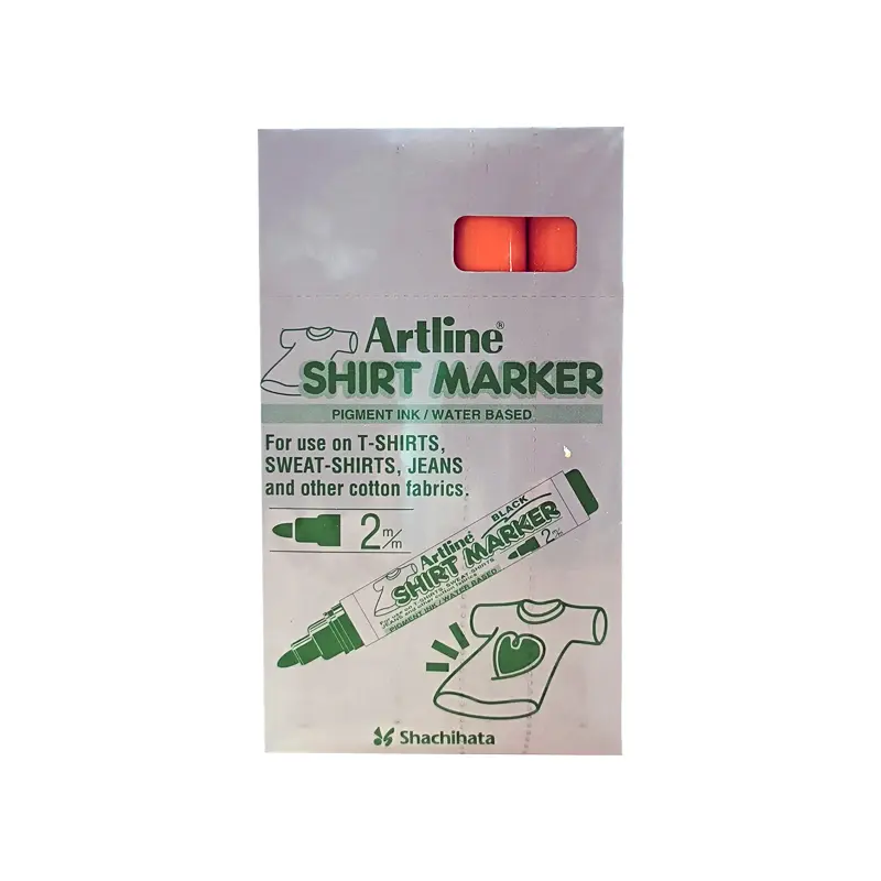 Artline EKT-2 Shirt Marker Tişört Kalemi 2.0 mm Fosforlu Turuncu 4 Lü Kutu