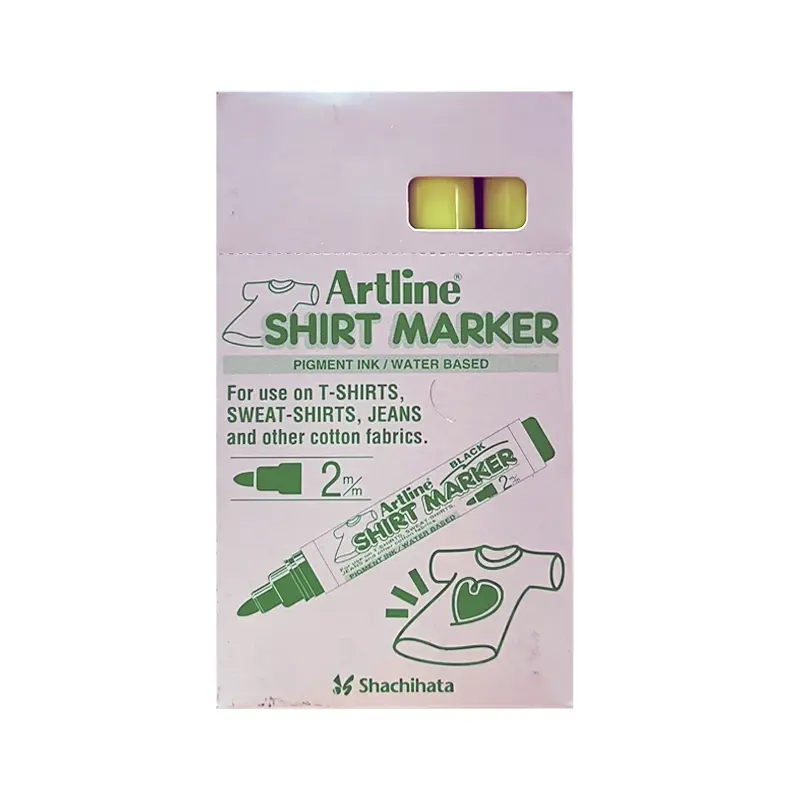 Artline EKT-2 Shirt Marker Tişört Kalemi 2.0 mm Fosforlu Sarı 4 Lü Kutu