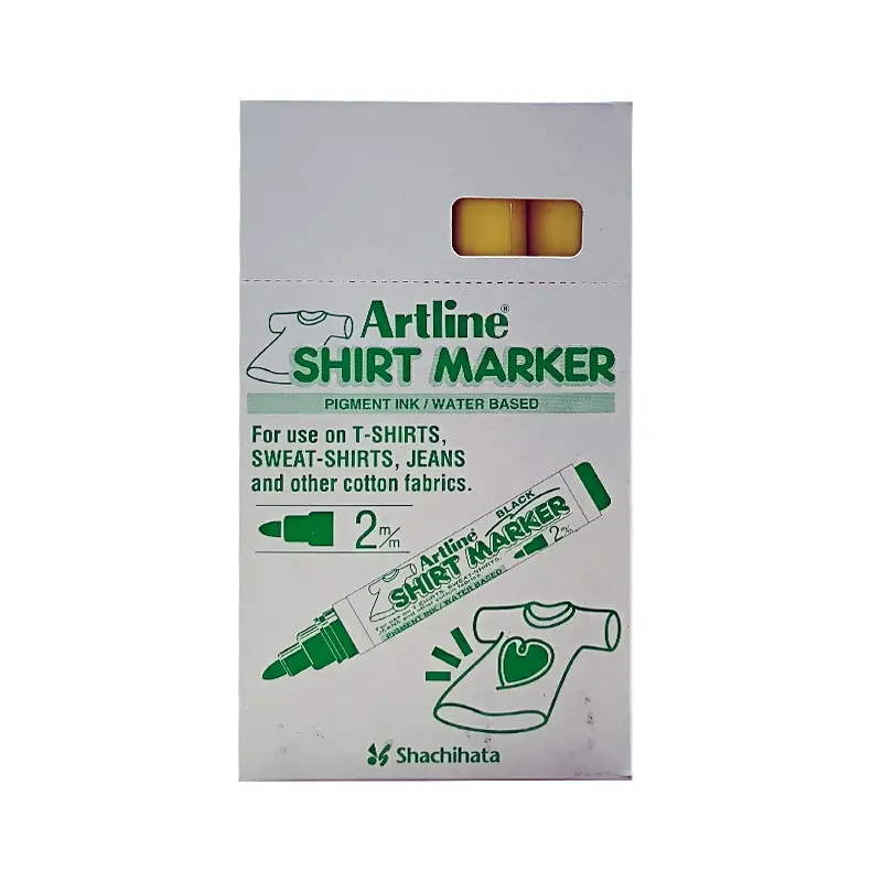 Artline EKT-2 Shirt Marker Tişört Kalemi 2.0 mm Sarı 4 Lü Kutu