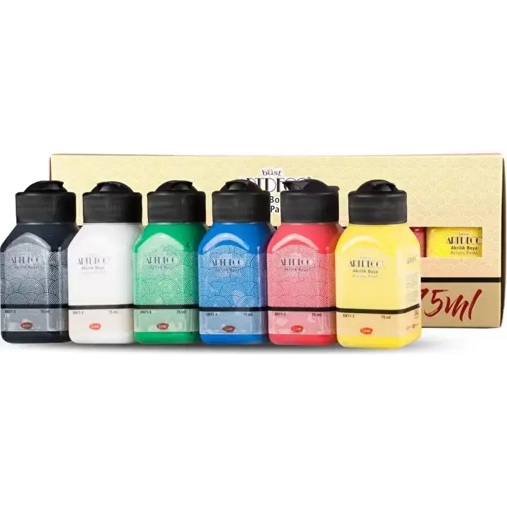 Artdeco AS1 Akrilik Boya Canlı Renkler 6 x 75ml Set
