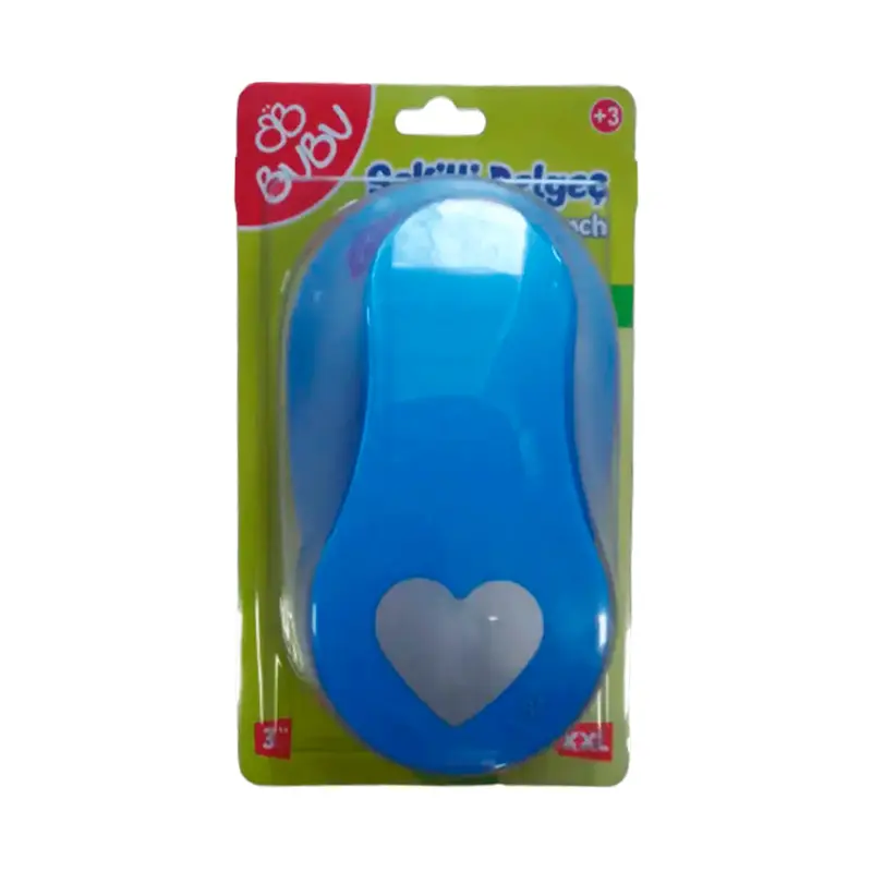 Bu-Bu Şekilli Eva ve Kağıt Delgeç Kalp 3 Inch