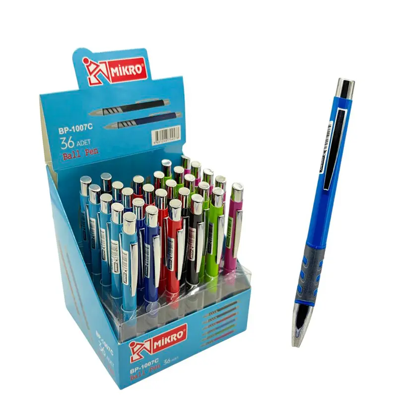 Mikro 1007C Basmalı Tükenmez Kalem x 36 Lı Stand