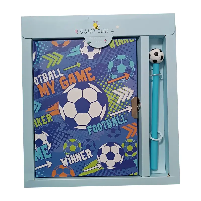 Taros Unick Color Football Kilitli Hatıra Defteri A5 48 Yaprak + Kalem