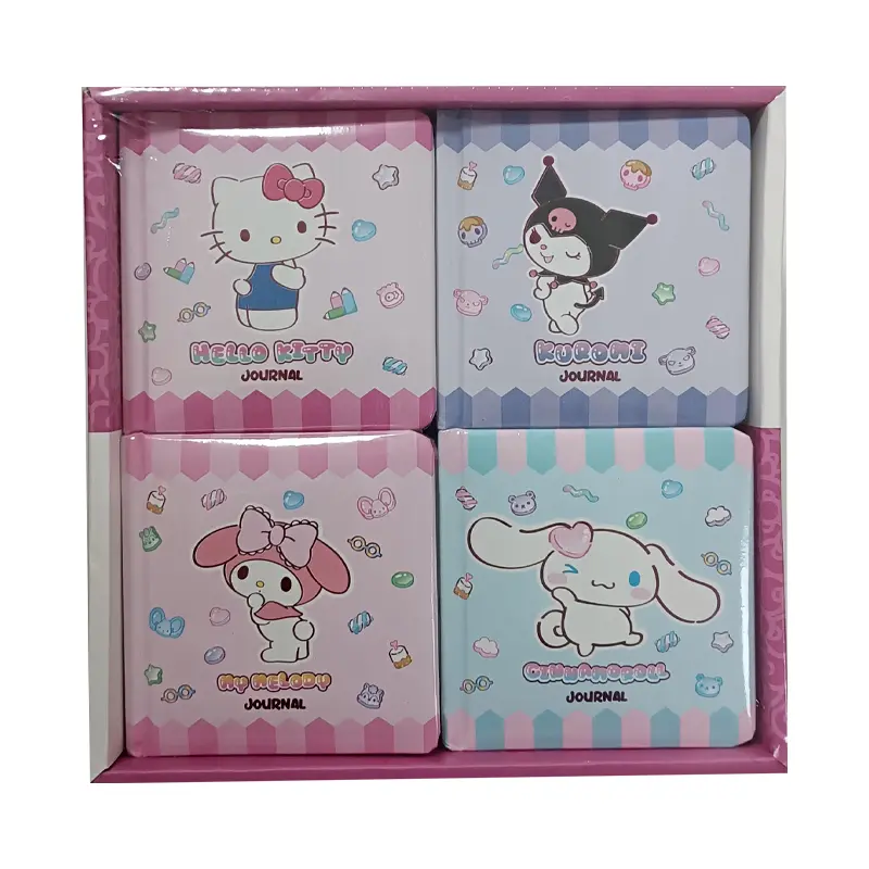 Kuromi Mini Square Journal Günlük Not Defteri 9x9cm 192 Sayfa 100 Gr. 16 Lı Stand