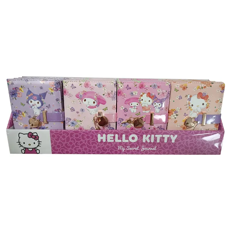 Hello Kittiy Journal Kilitli Günlük Defter A6 192 Sayfa 80 Gr. x 16 Lı Stand