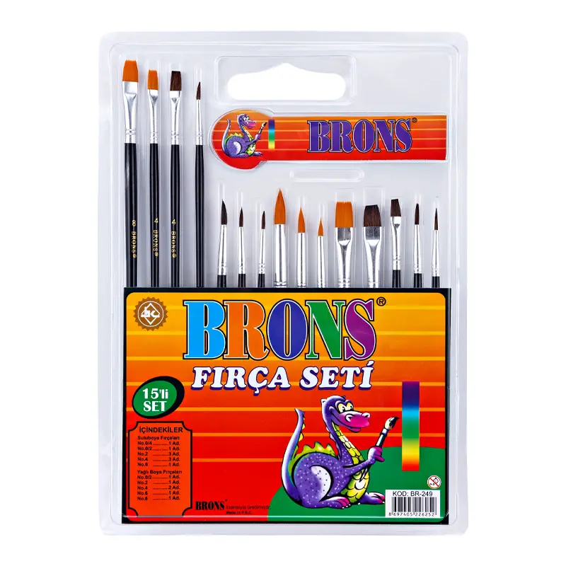 Brons BR-249 Resim Fırça Seti 15 Li