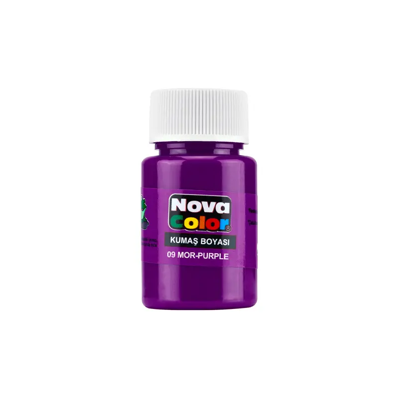Nova Color Şişe Kumaş Boyası 30 ml Mor 12 Li Kutu