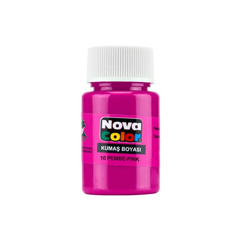 Nova Color Şişe Kumaş Boyası 30 ml Pembe 12 Li Kutu