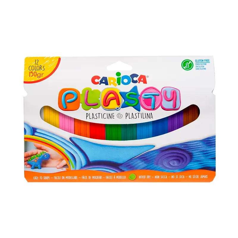 Carioca Plasty Plastilina Kurumayan Oyun Hamuru 150 Gr. 12 Renk