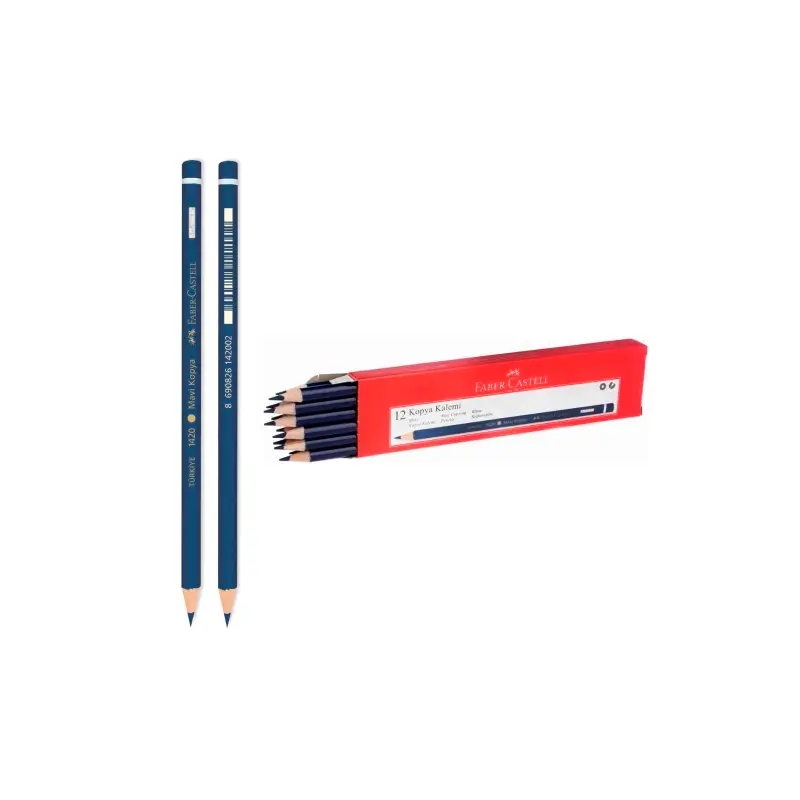 Faber-Castell 1420 Mavi Kopya Boya Kalemi 12 Li Kutu