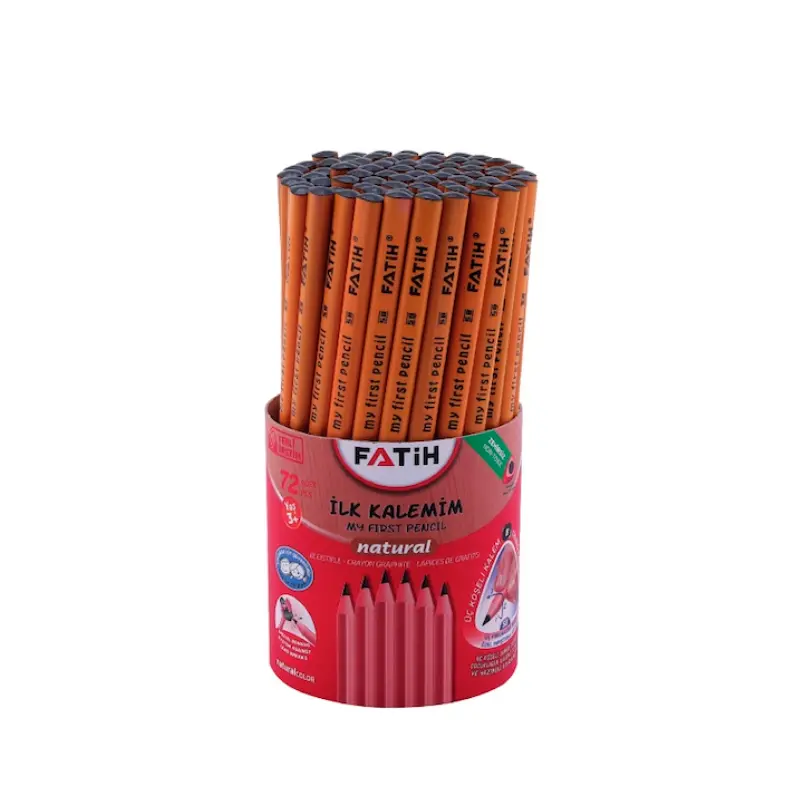 Fatih Jumbo Üçgen İlk Kalemim Natural 72 Li Kutu