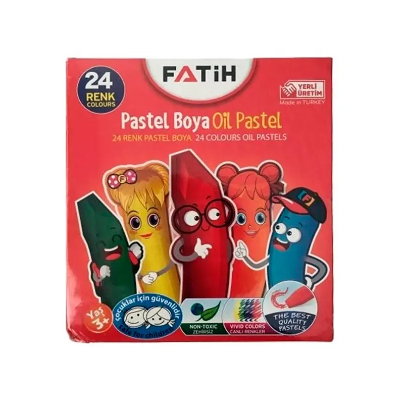 Fatih Karton Kutu King Size Pastel Boya 24 Renk