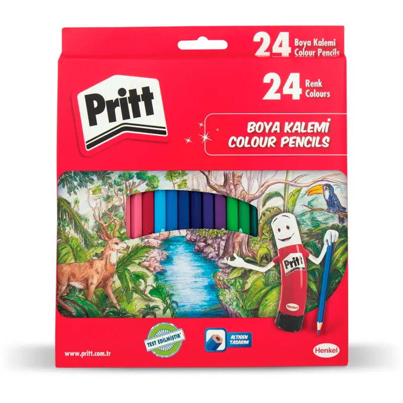 Pritt Karton Kutu Uzun Kuru Boya 24 Renk