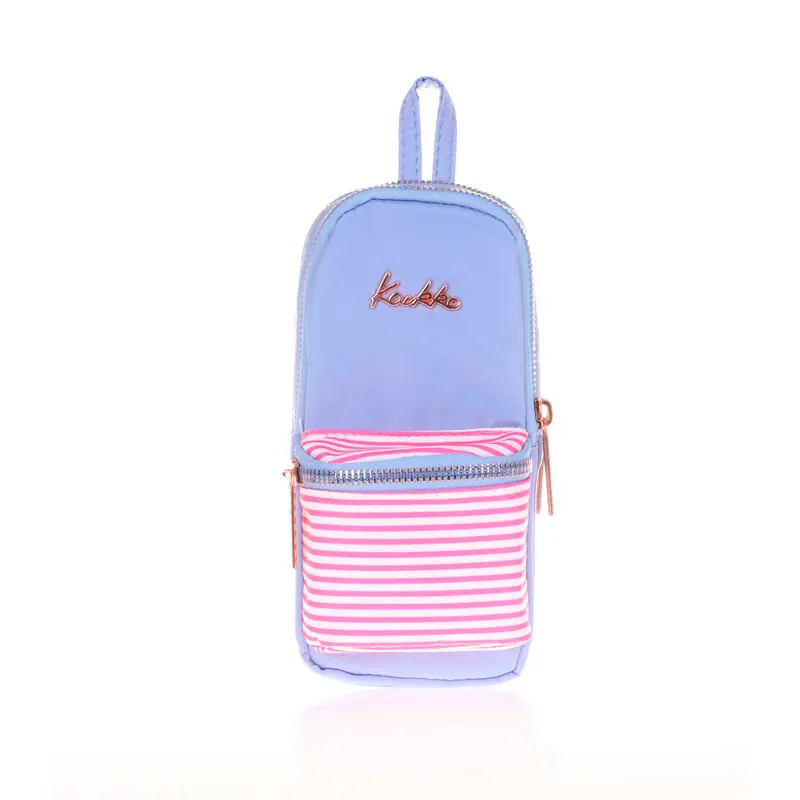Kaukko K2442 Soft Floral Junior Bag Kalem Çantası Blue