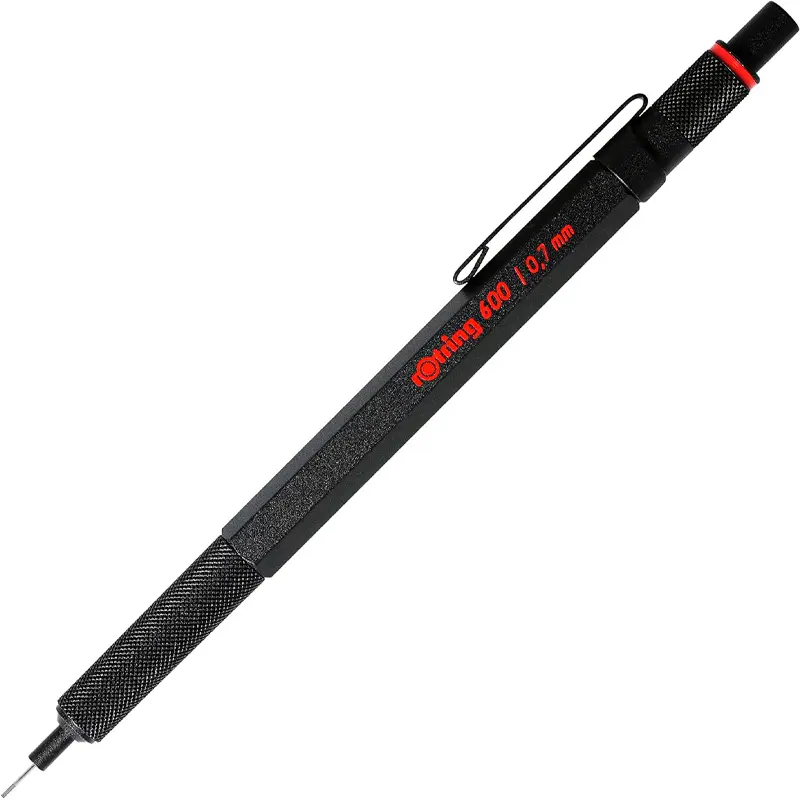 Rotring 600 Metal Gövde Mekanik ( Versatil ) Kurşun Kalem Siyah 0.7 mm