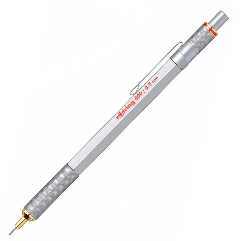 Rotring 800 Metal Gövde Mekanik ( Versatil ) Kurşun Kalem Krom 0.5mm