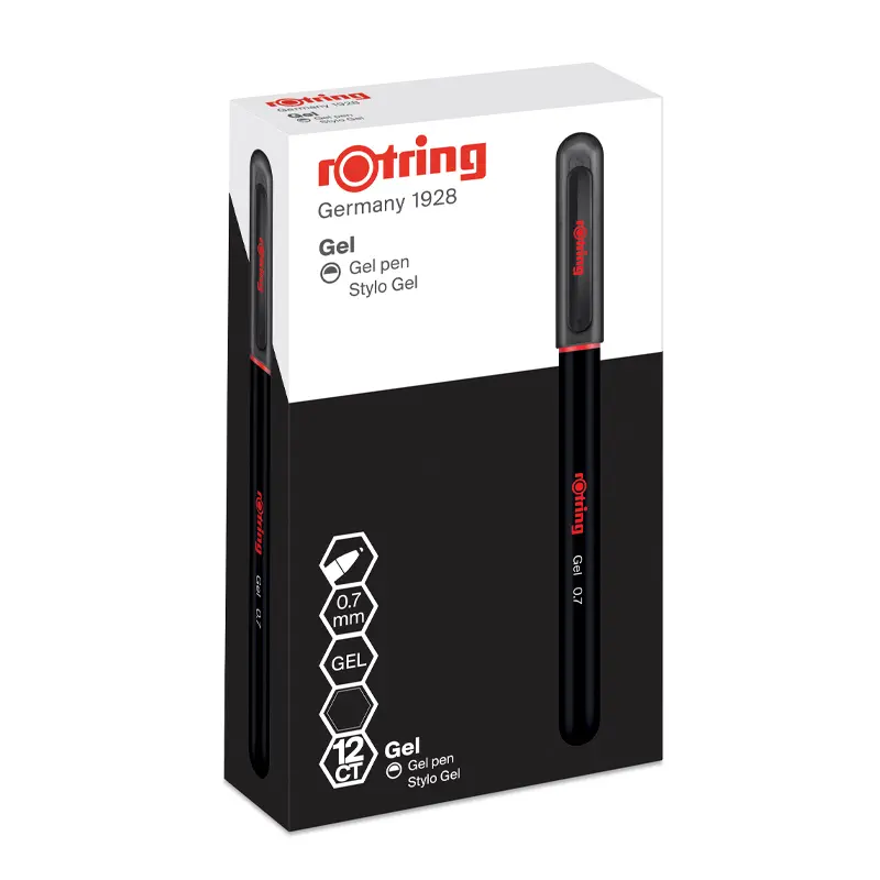 Rotring Jel Mürekkepli Roller Kalem 0.7mm Siyah 12 Li Kutu