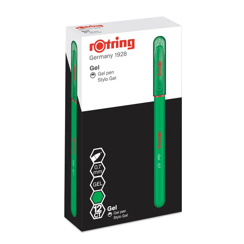 Rotring Jel Mürekkepli Roller Kalem 0.7mm Yeşil 12 Li Kutu