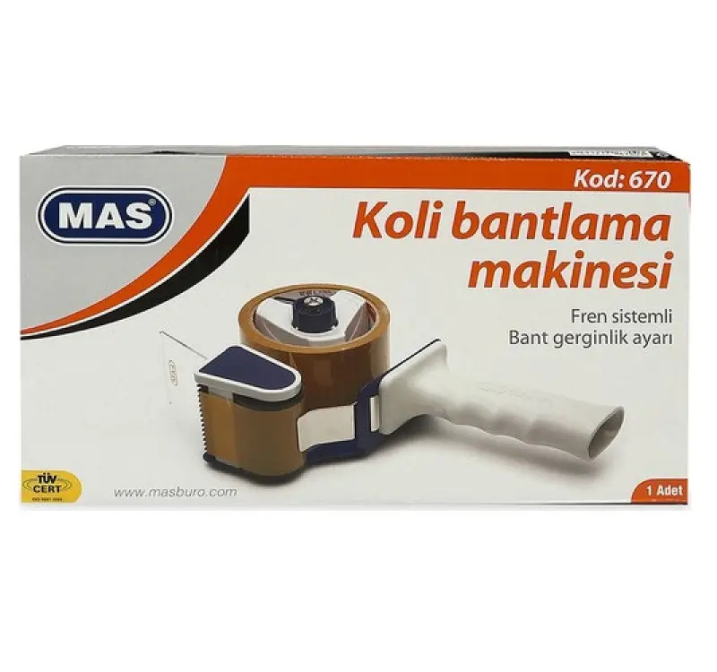 Mas 670 Fren Sistemli Koli Bantlama Makinesi 50mm