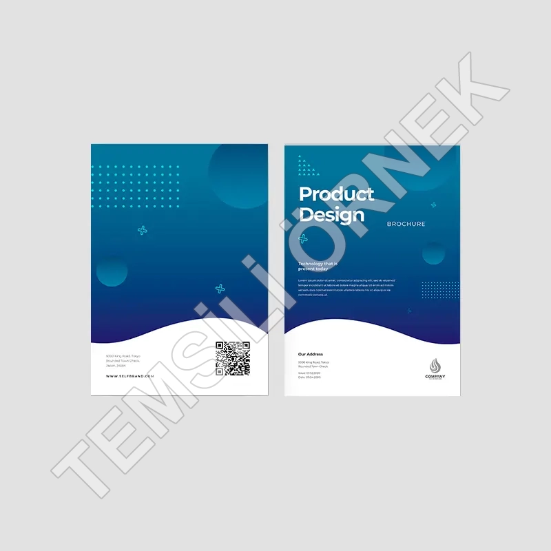 Broşür Baskı 128 Gr. Kuşe Çift Yön Renkli 297mm x 210mm A4