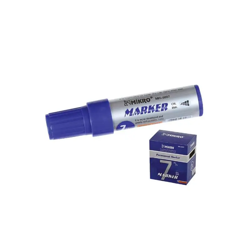 Mikro 6007 Jumbo Marker Kalıcı Yazı Kalemi 7.0mm Mavi 12 Li Kutu