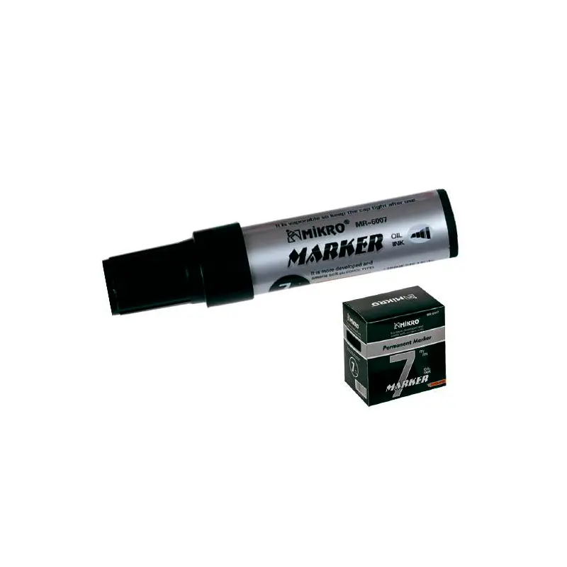 Mikro 6007 Jumbo Marker Kalıcı Yazı Kalemi 7.0mm Siyah 12 Li Kutu