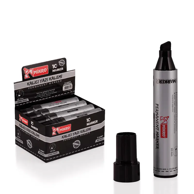 Mikro 6010 Jumbo Permanent Marker 10mm Siyah 12 Li Kutu