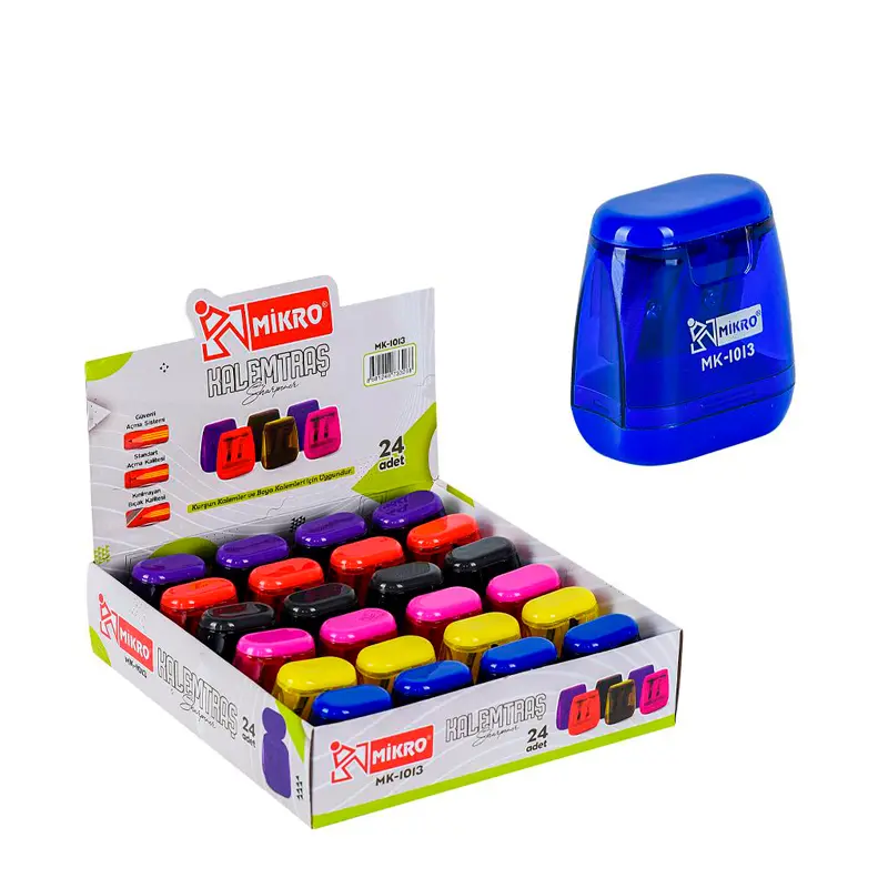 Mikro MK-1013 Çift Bıçaklı Kalemtraş x 24 Lü Kutu