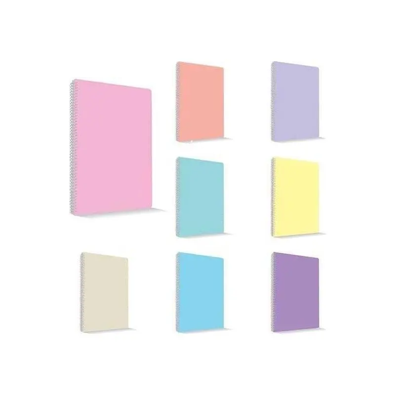 MyNote Flex Pastel PP Kapak Spiralli Defter A4 60 Yaprak Çizgili 12 Li Paket