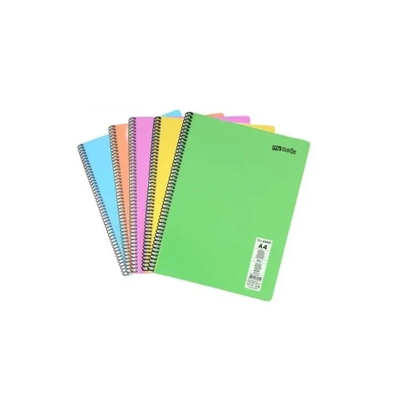 MyNote Flex Pastel PP Kapak Spiralli Defter A4 140 Yaprak Kareli 6 Lı Paket