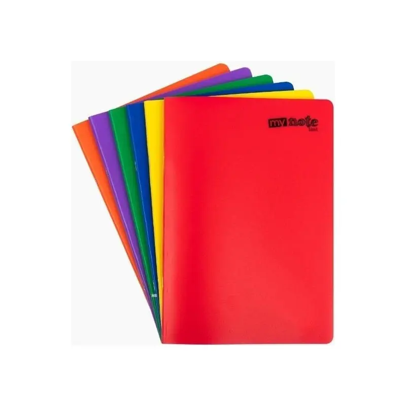 MyNote Text Neon PP Kapak Dikişli Defter A4 80 Yaprak Kareli 12 Li Paket