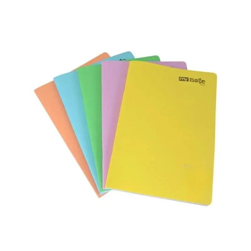 MyNote Text Pastel PP Kapak Dikişli Defter A5 60 Yaprak Kareli 12 Li Paket