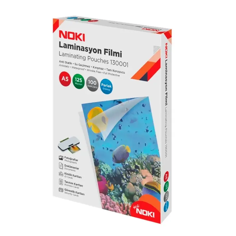 Noki Parlak Laminasyon Filmi 125 micron A5 100 Lü Paket