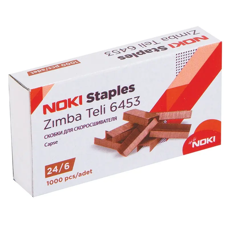 Noki 6453 Zımba Teli No:24/6 Bakır 1000 Li Kutu X 10 Lu Paket