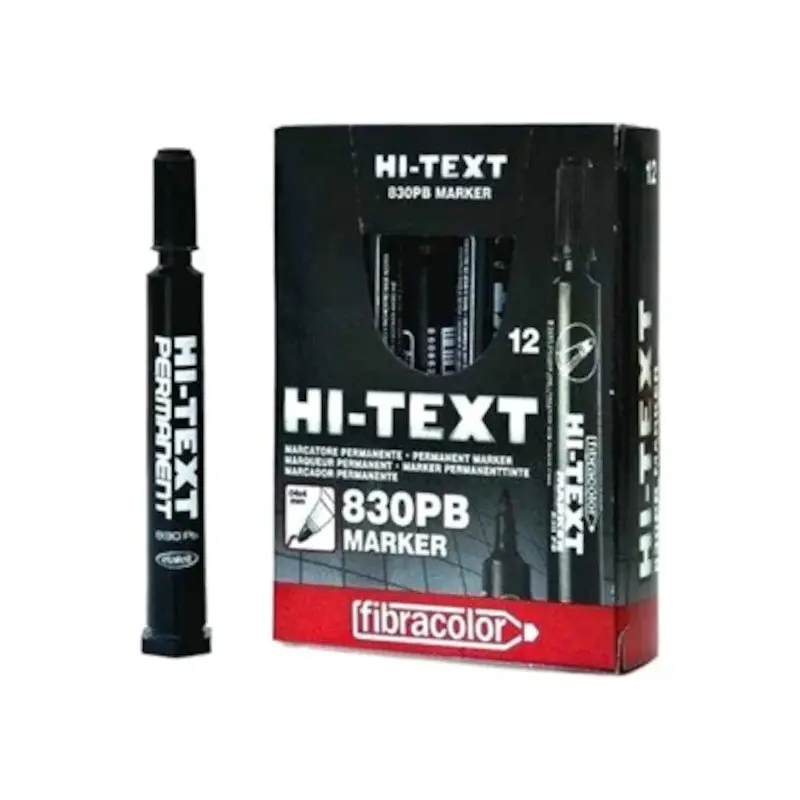 Hi-Text 830PBS Permanent Marker Yuvarlak Uç Siyah 12 Li Kutu