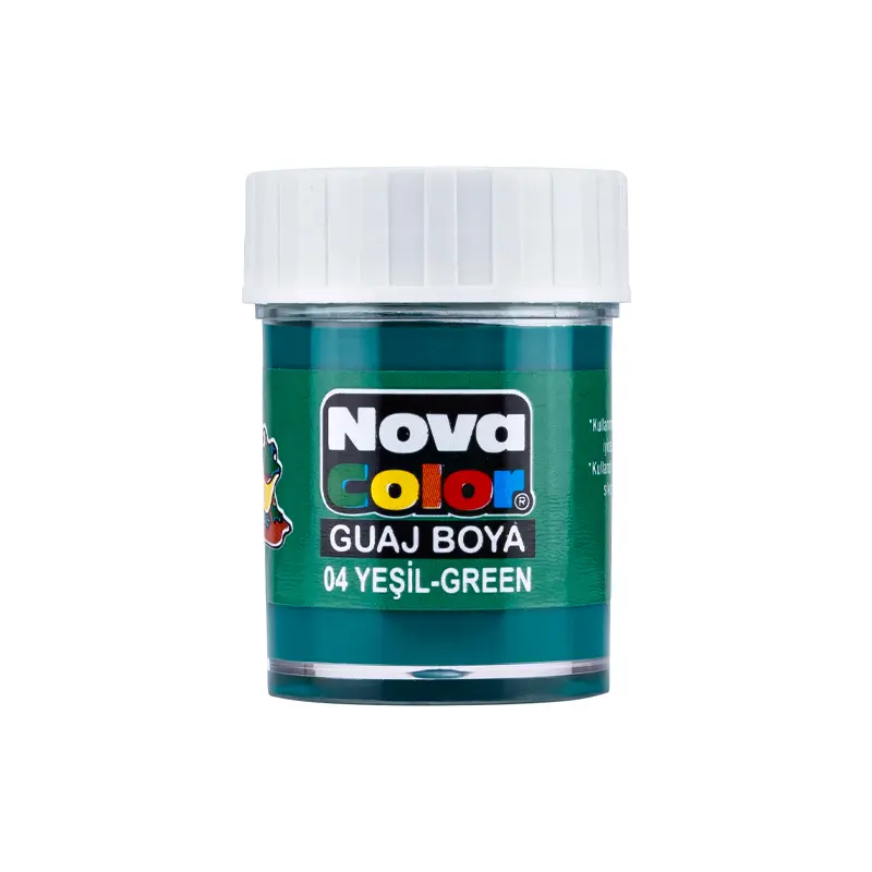 Nova Color Guaj Boya Şişe 25 ml Yeşil 12 Li Kutu