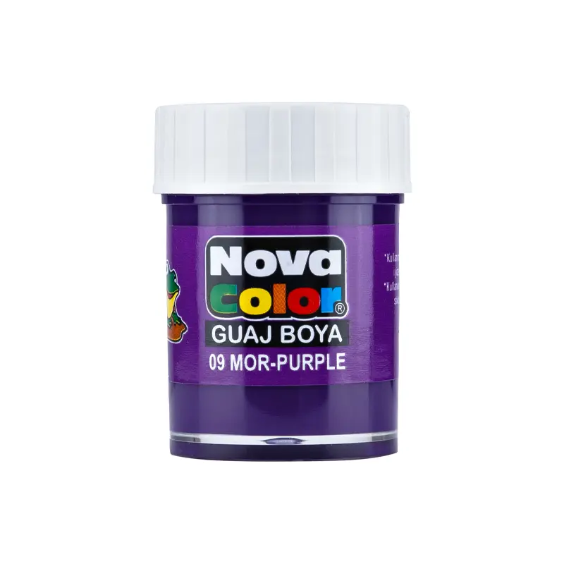 Nova Color Guaj Boya Şişe 25 ml Mor 12 Li Kutu